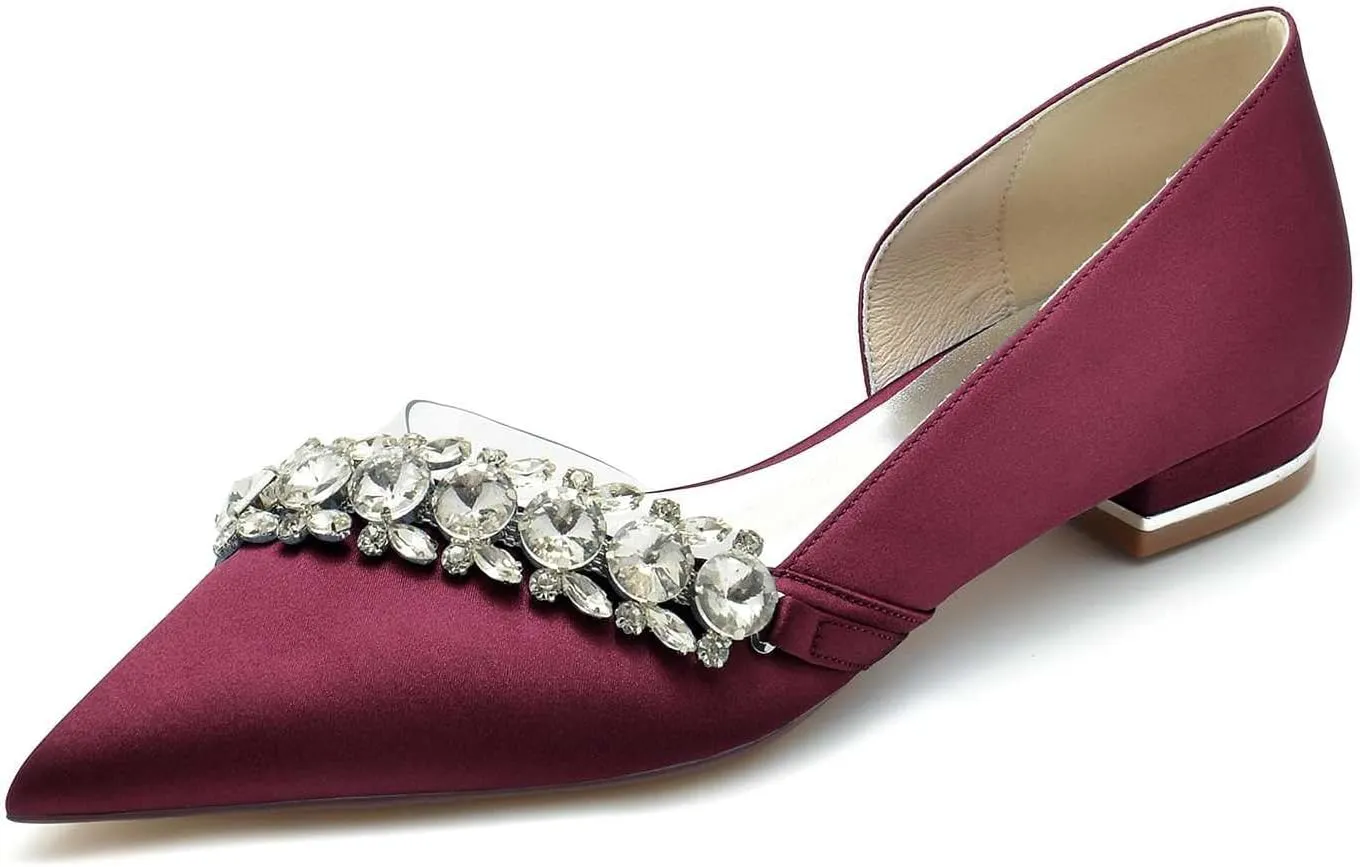 TarfiC Women's Flats Pointed-Toe Knit Ballet Shoes, Washable Soft Slip-Ons Ideal for Business Casual, Office, Work, and Wedding Events