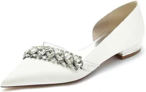 TarfiC Women's Flats Pointed-Toe Knit Ballet Shoes, Washable Soft Slip-Ons Ideal for Business Casual, Office, Work, and Wedding Events