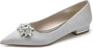TarfiC Women's Pointed-Toe Knit Ballet Flats - Washable, Soft, & Slip-On Dress Shoes for Business Casual, Office Wear, Work, & Wedding Occasions