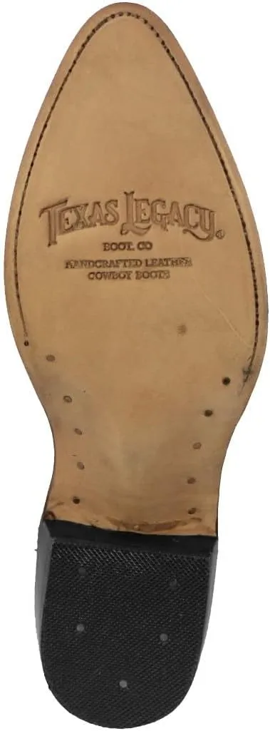 Texas Legacy Mens Blue Western Wear Cowboy Boots Crocodile & Ostrich Print J Toe