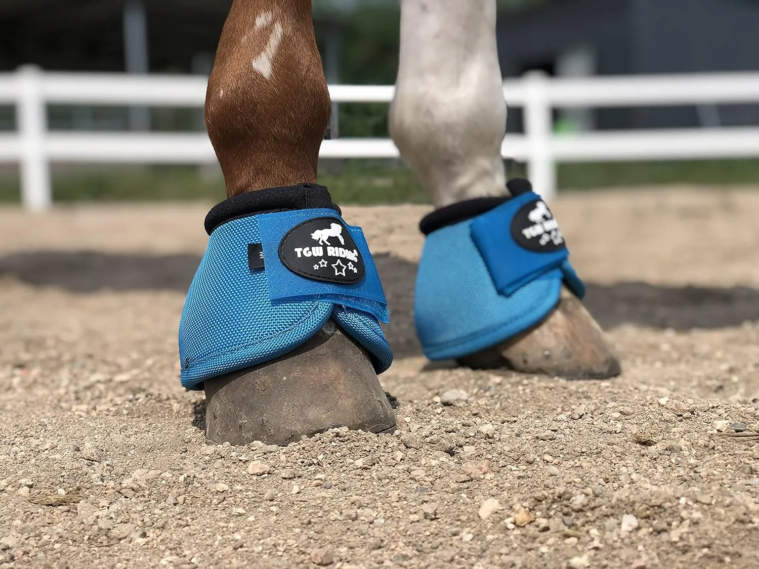 TGW RIDING 2520D Horse Bell Boots No-Turn Horse Bell Boots, Equine Ballistic Hoof Overreach Bell Boot, Pair