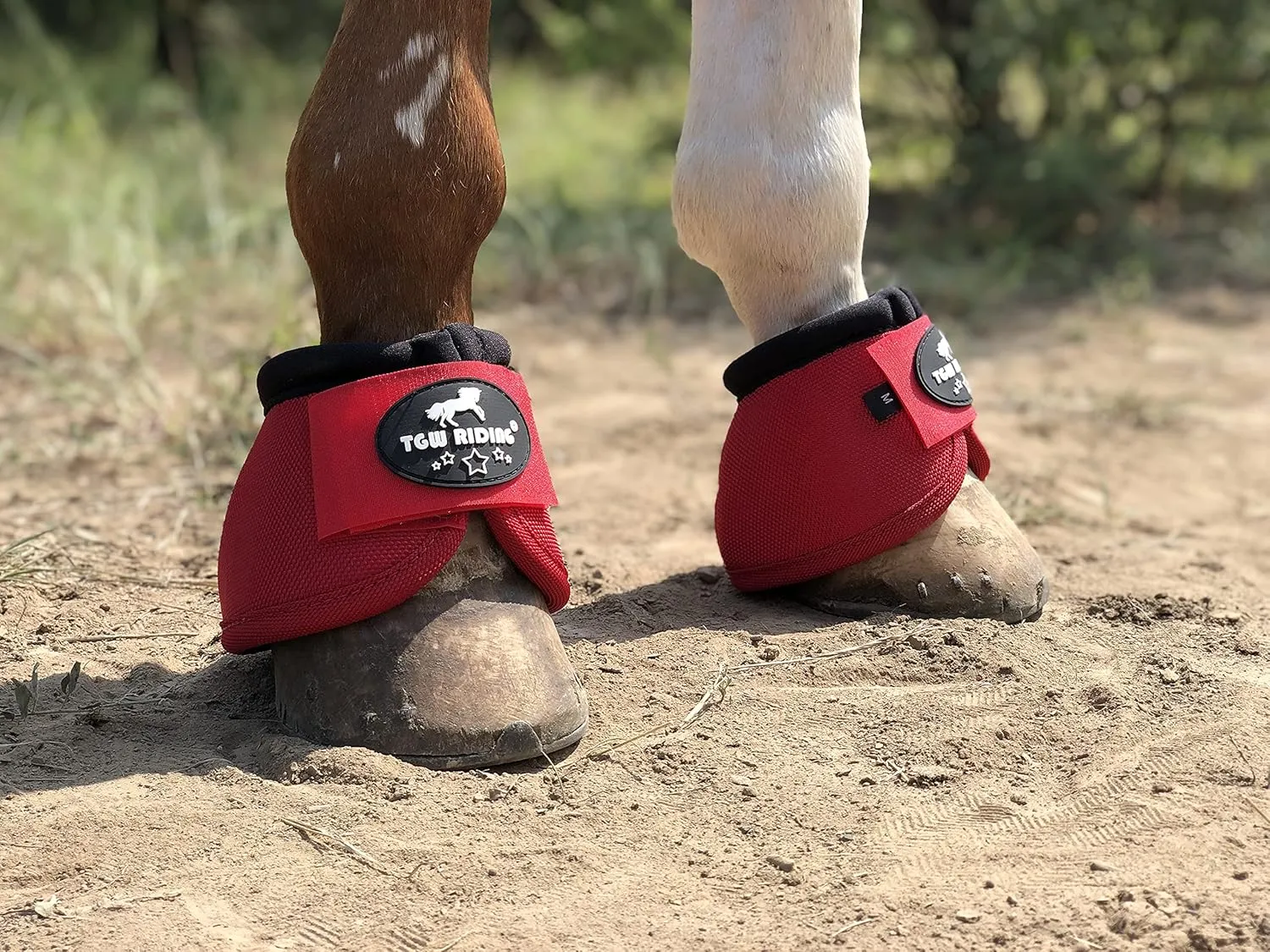TGW RIDING 2520D Horse Bell Boots No-Turn Horse Bell Boots, Equine Ballistic Hoof Overreach Bell Boot, Pair