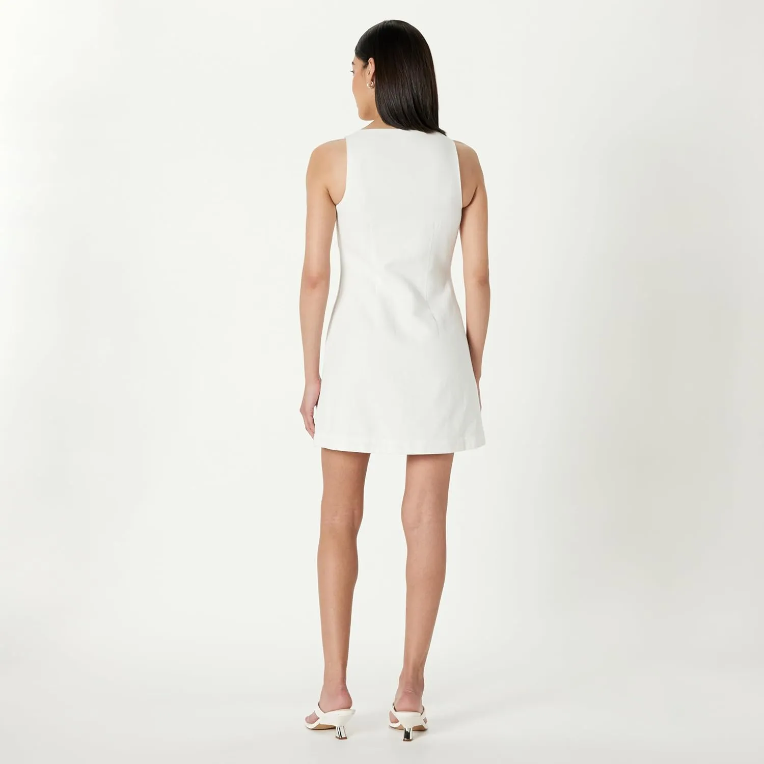 The Drop Women's Plus Size Amira Button Down Linen Mini Dress