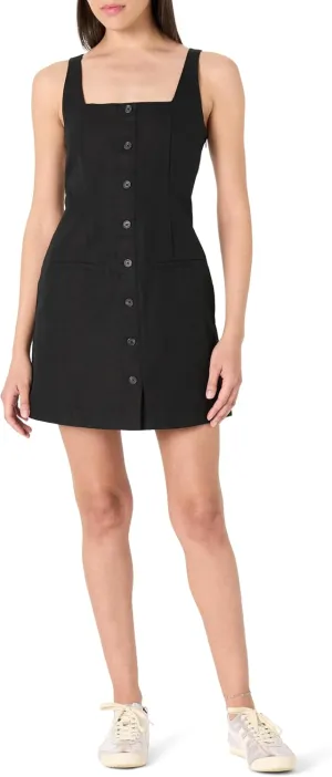 The Drop Women's Plus Size Amira Button Down Linen Mini Dress