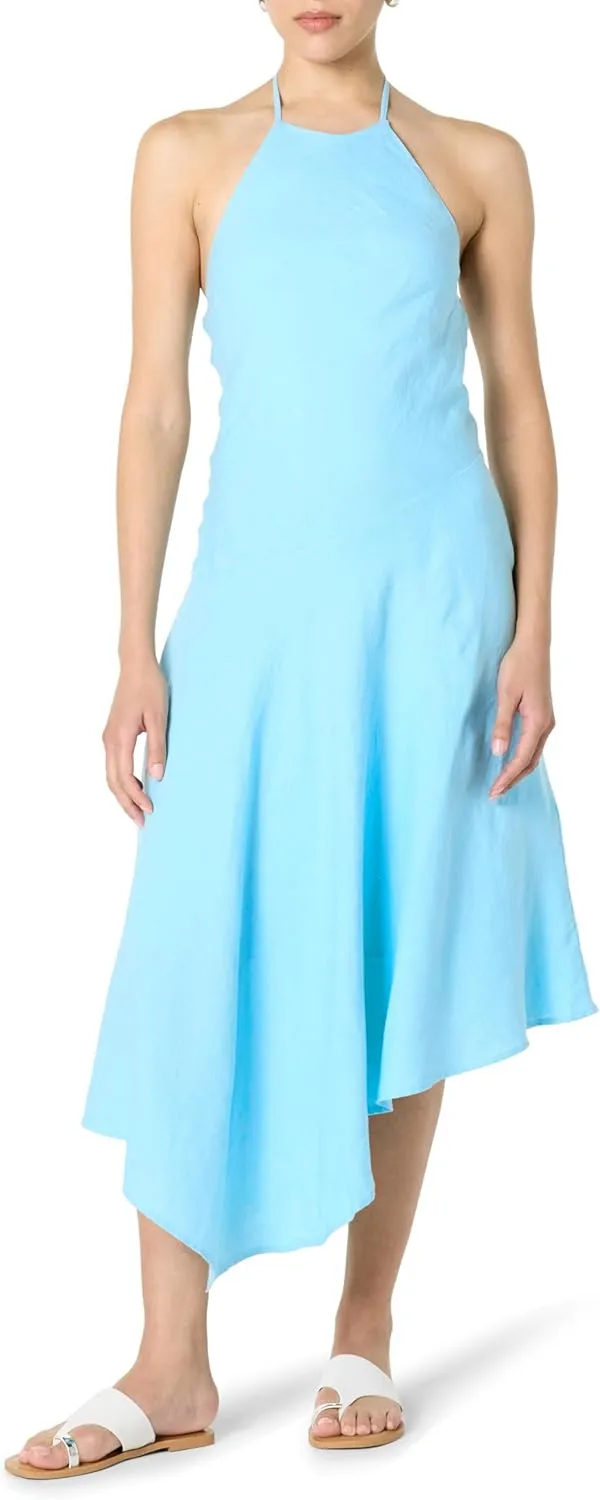 The Drop Women's Standard Ciga Halter Linen Maxi Dress