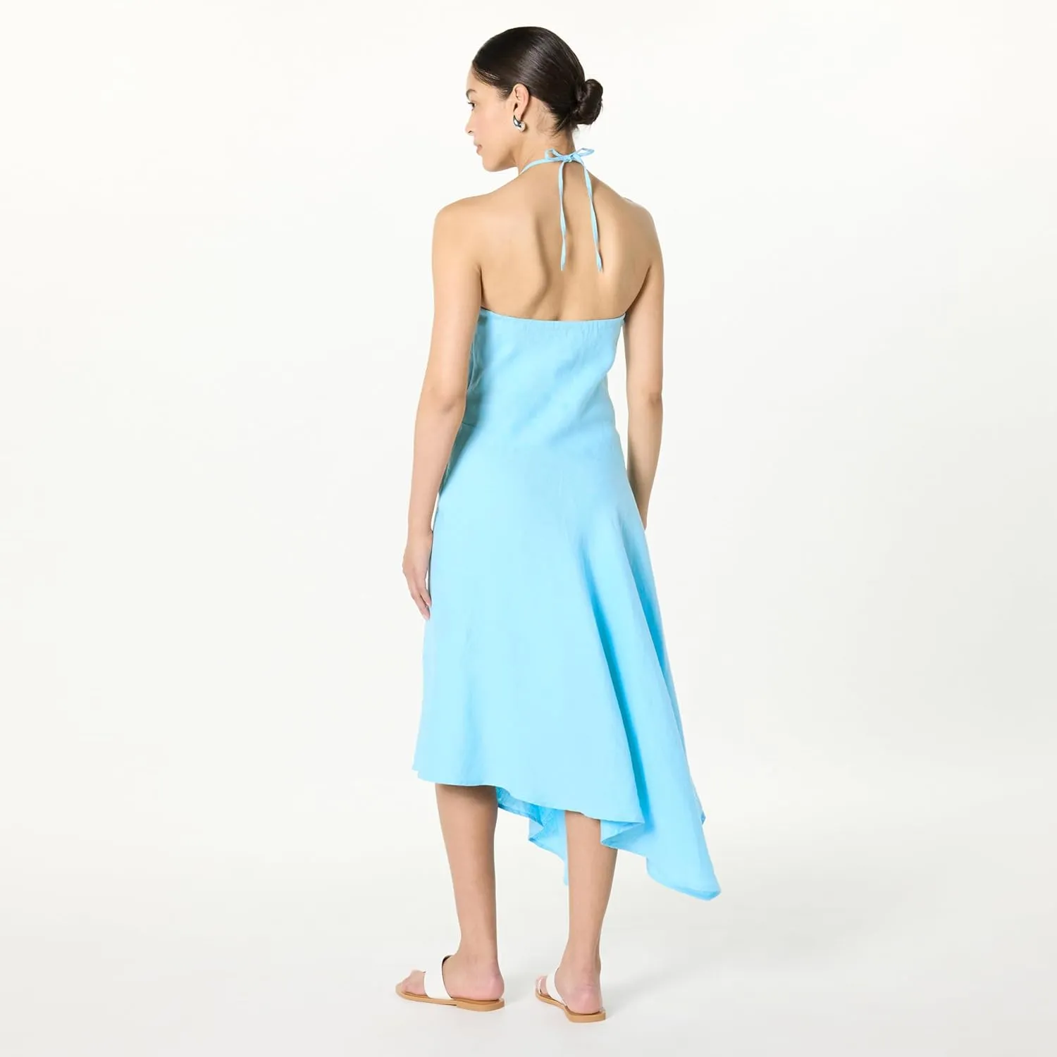 The Drop Women's Standard Ciga Halter Linen Maxi Dress