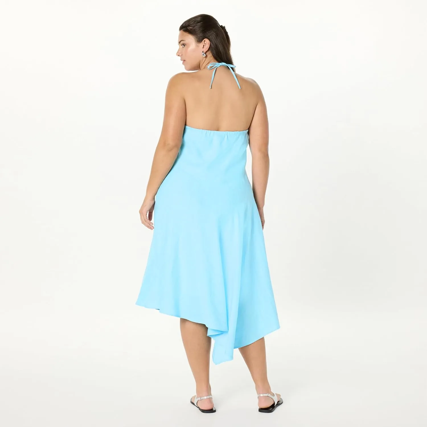 The Drop Women's Standard Ciga Halter Linen Maxi Dress