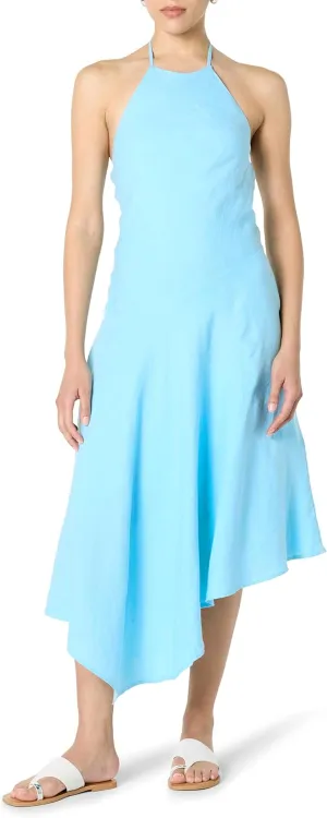 The Drop Women's Standard Ciga Halter Linen Maxi Dress