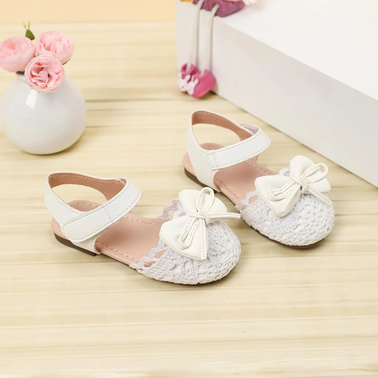 Toddler Girls Sandals Closed Toe Dress Flat Shoes Summer Sandals for Baby Little Kids Girl