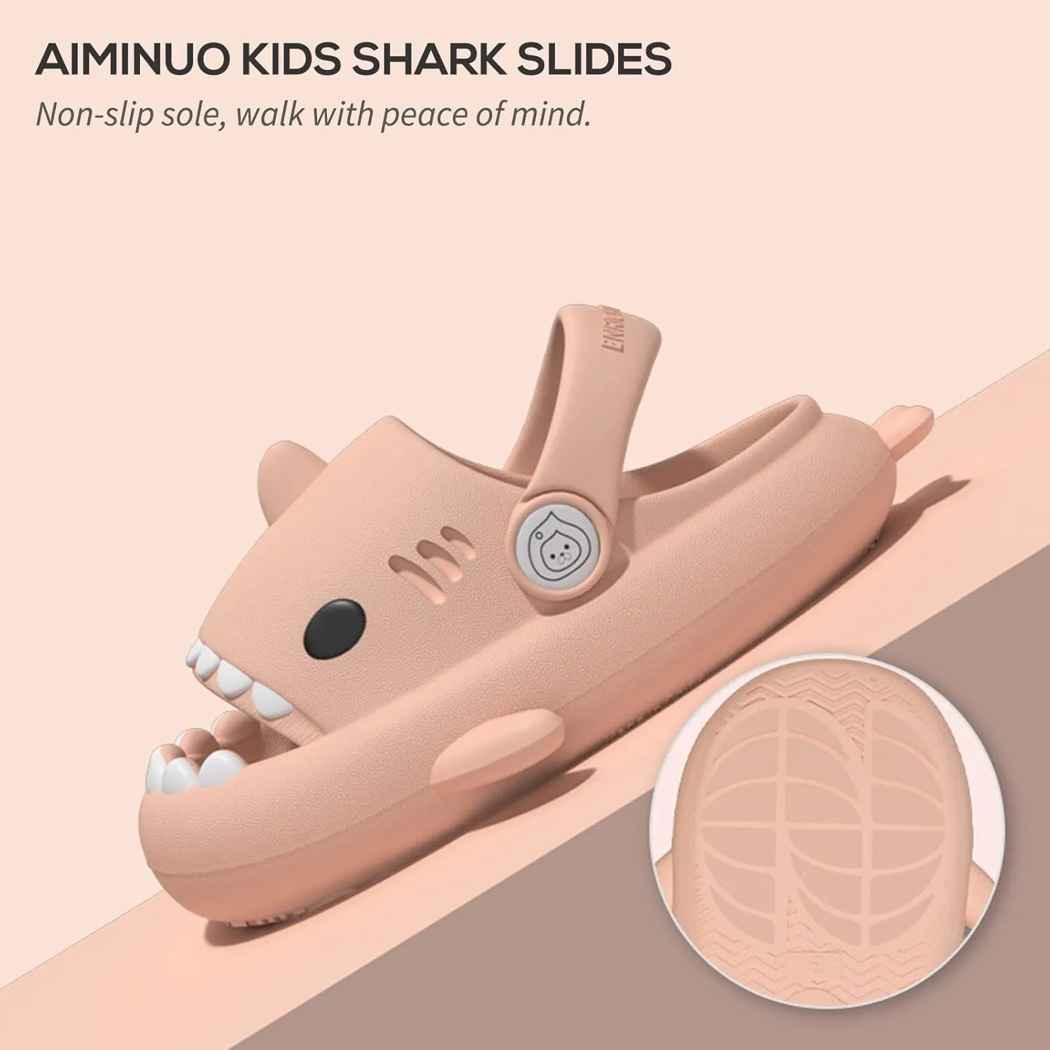 Toddler Kids Slides Sandals Summer Slip-On Sandals Shower Beach Pool Anti-slip Slippers for Girls Boys White Water Shoes