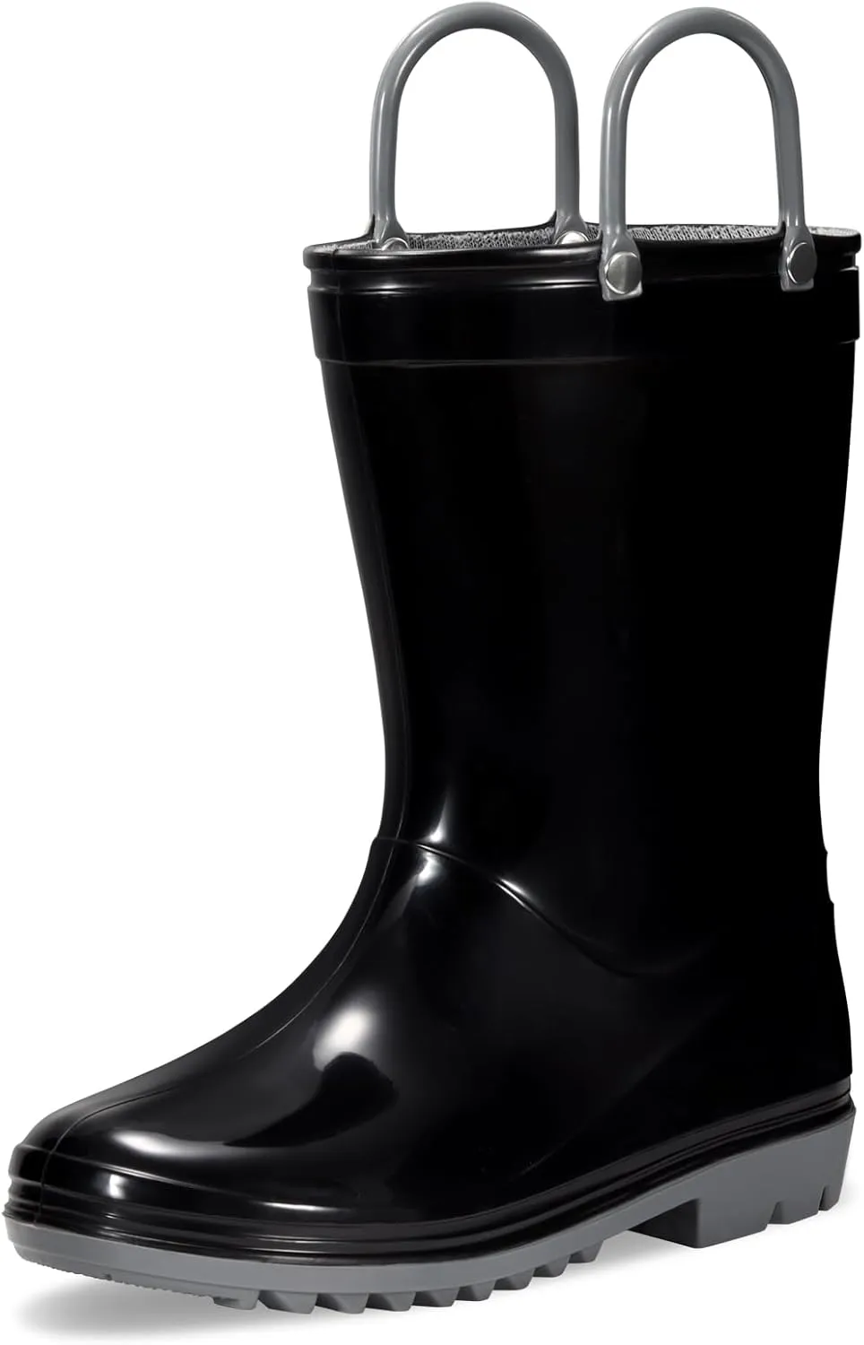 Toddler Rain Boots,Waterproof Kids Rain Boots with Easy-on Handles for Boys and Girls
