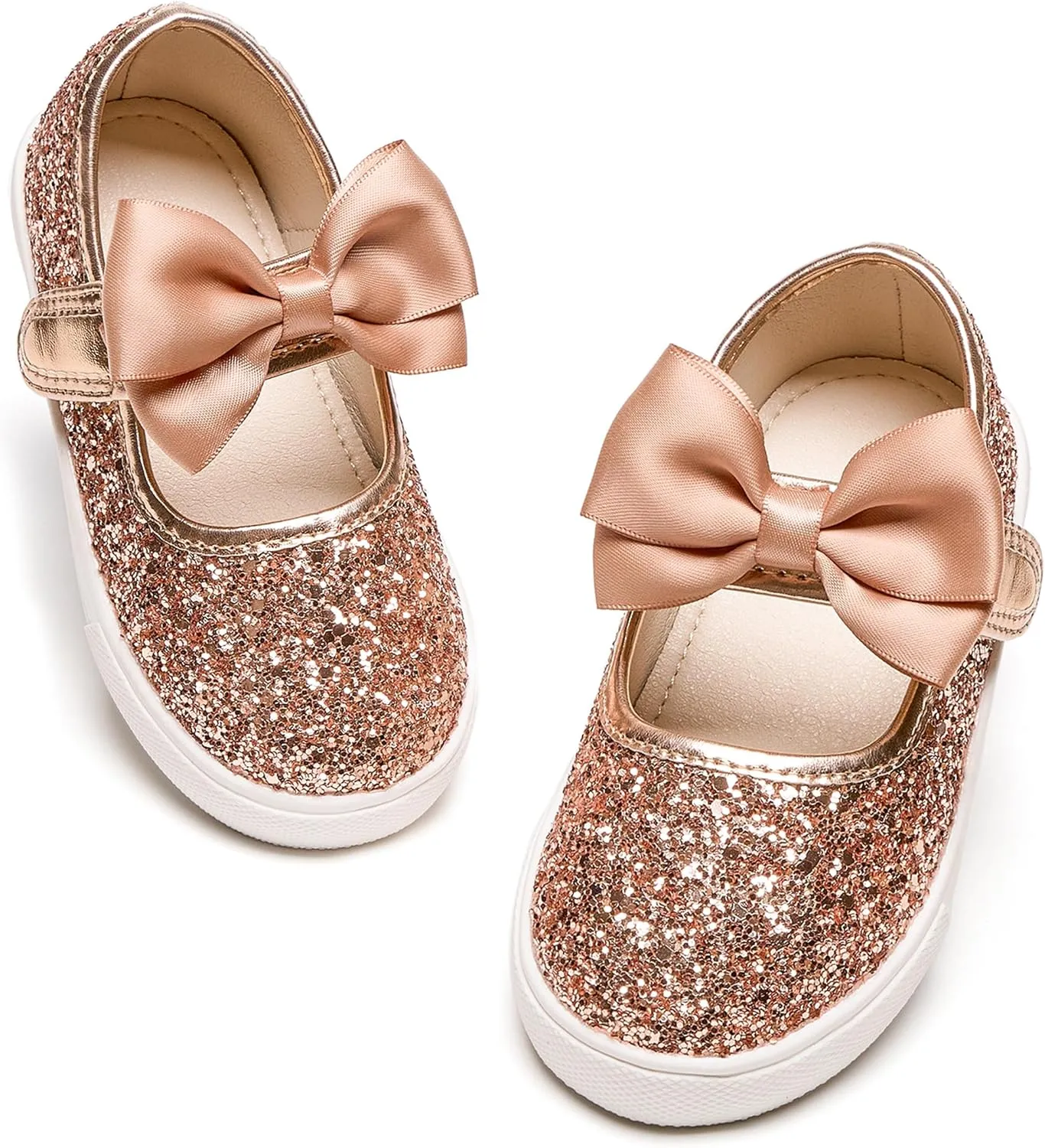 Toddler/Little Girls Sneakers-Slip On Glitter Sports Shoes for Running Walking