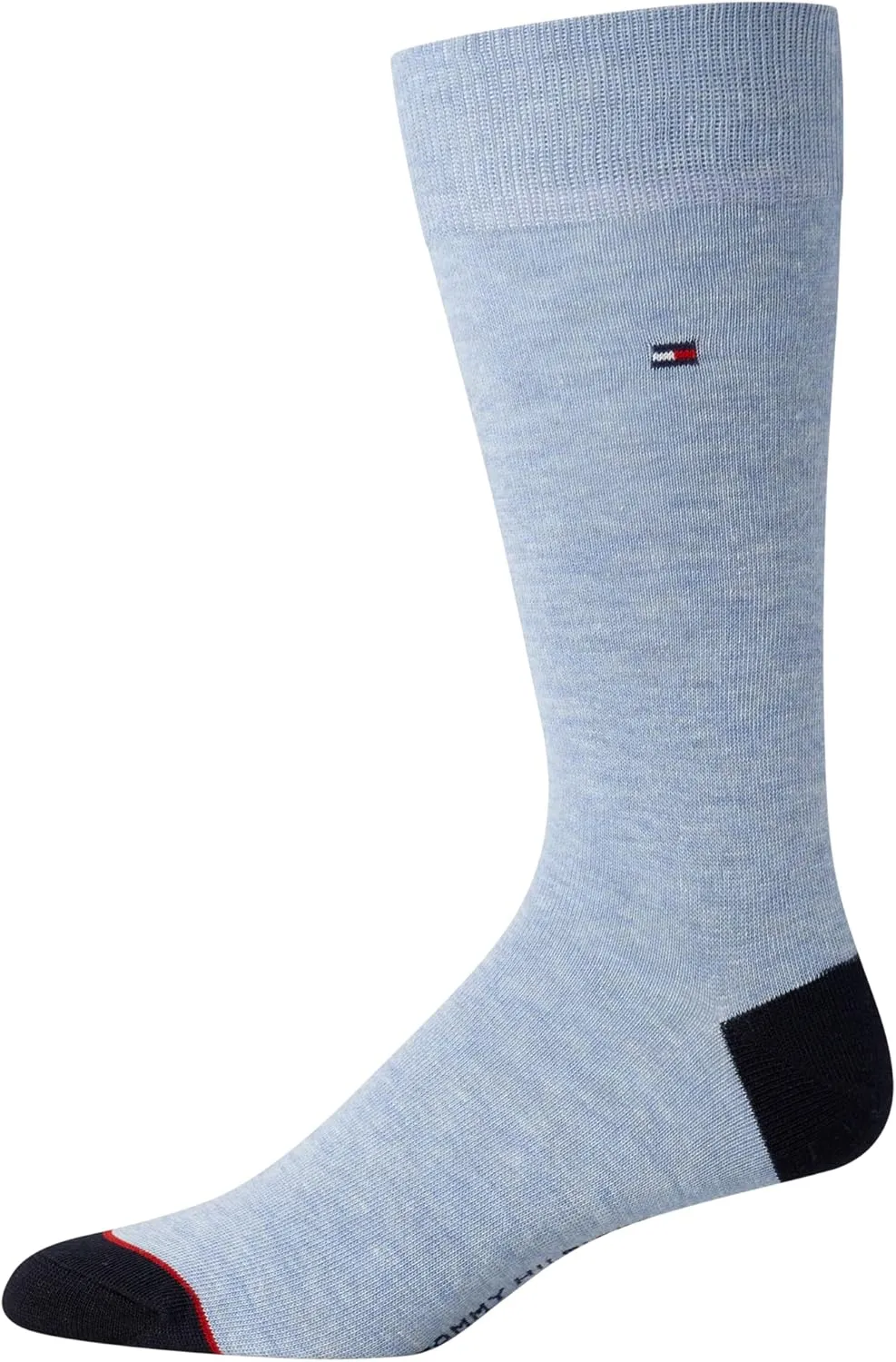 Tommy Hilfiger Men's Crew Socks - 4 Pack Comfort Stretch Dress Socks for Men - Crew Length Breathable Men's Work Socks (7-12)