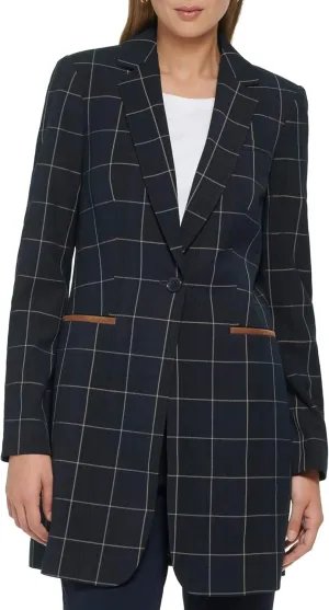 Tommy Hilfiger Women's Work Two Button Blazer Jackets
