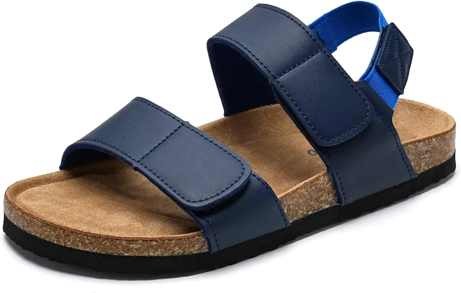 Torotto Girls Boys Sandals with Cork Footbed Adjustable Straps Summer Glitter Slides Sandals Open Toes Flat for Kids Toddler