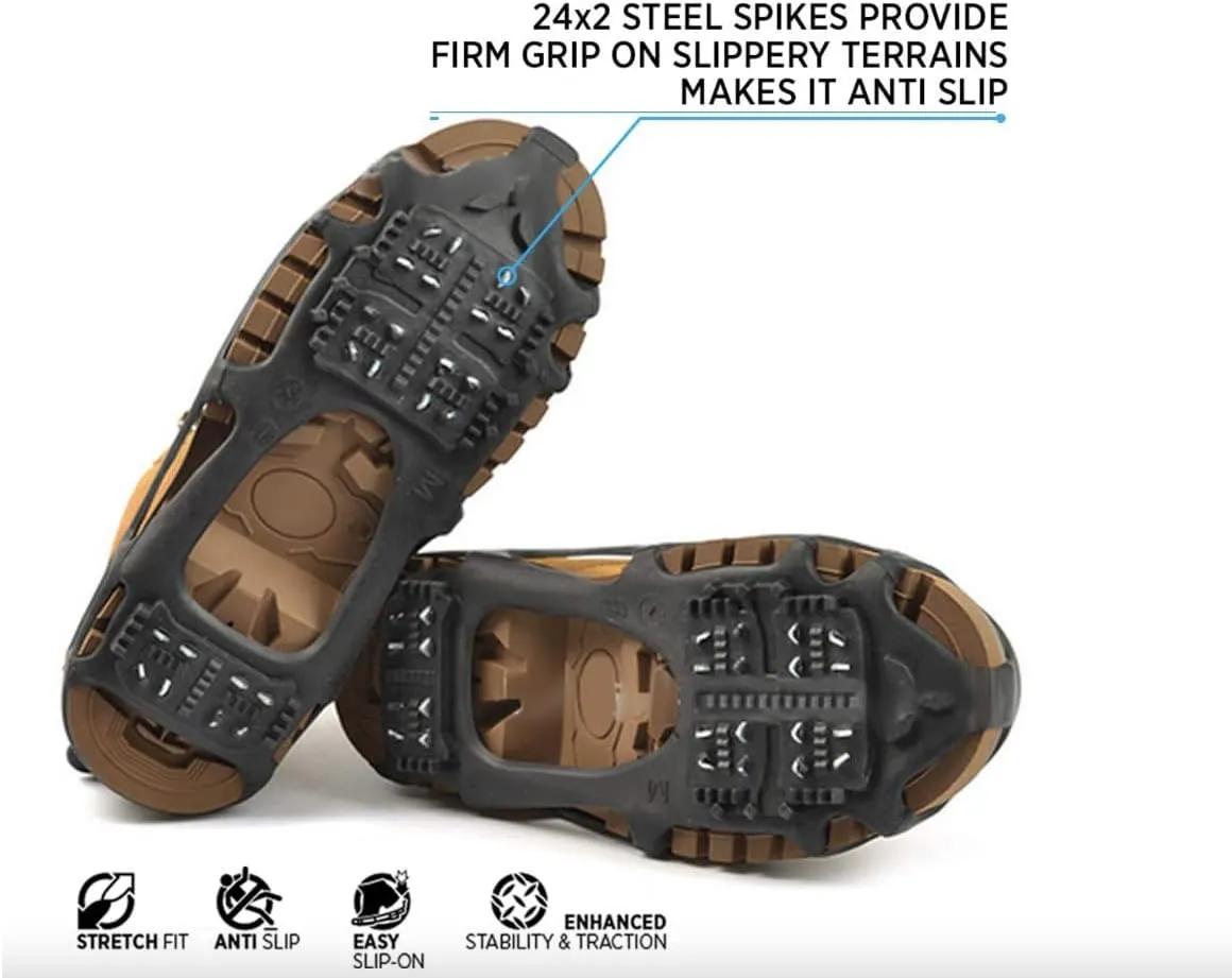 Traction Cleat for Walking on Snow and Ice - Happy Moose Ice Traction Walkers (1 Pair)