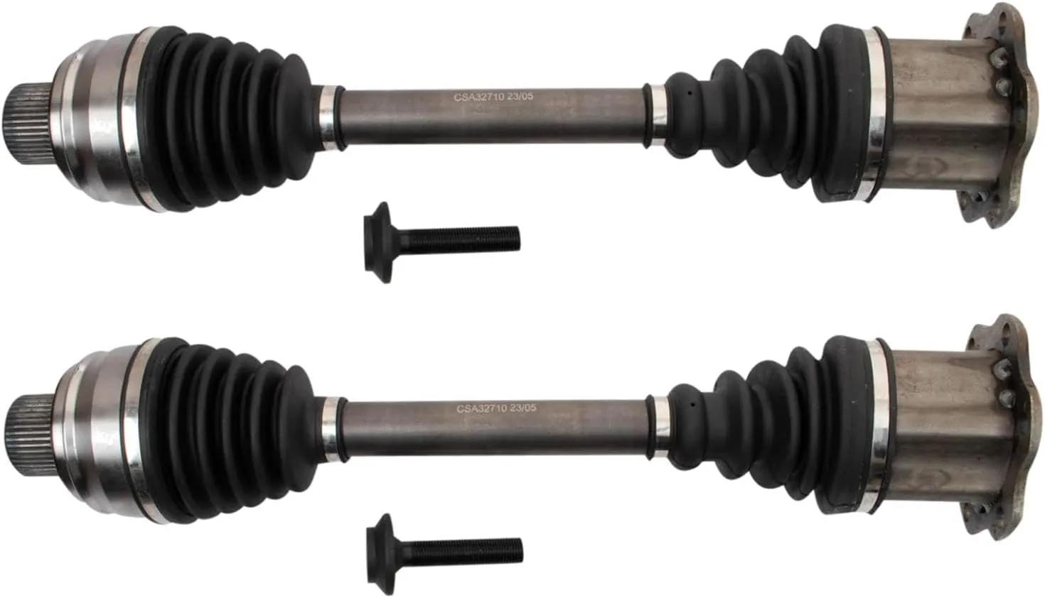 TRQ Front CV Axle Shaft Assembly Set Compatible with 2012-2018 Audi A6 Quattro A7 Quattro 2011-2018 A8 Quattro 2009-2015 Q5 2014-2018 RS7 2013-2018 S6 S7 S8 2014-2017 SQ5