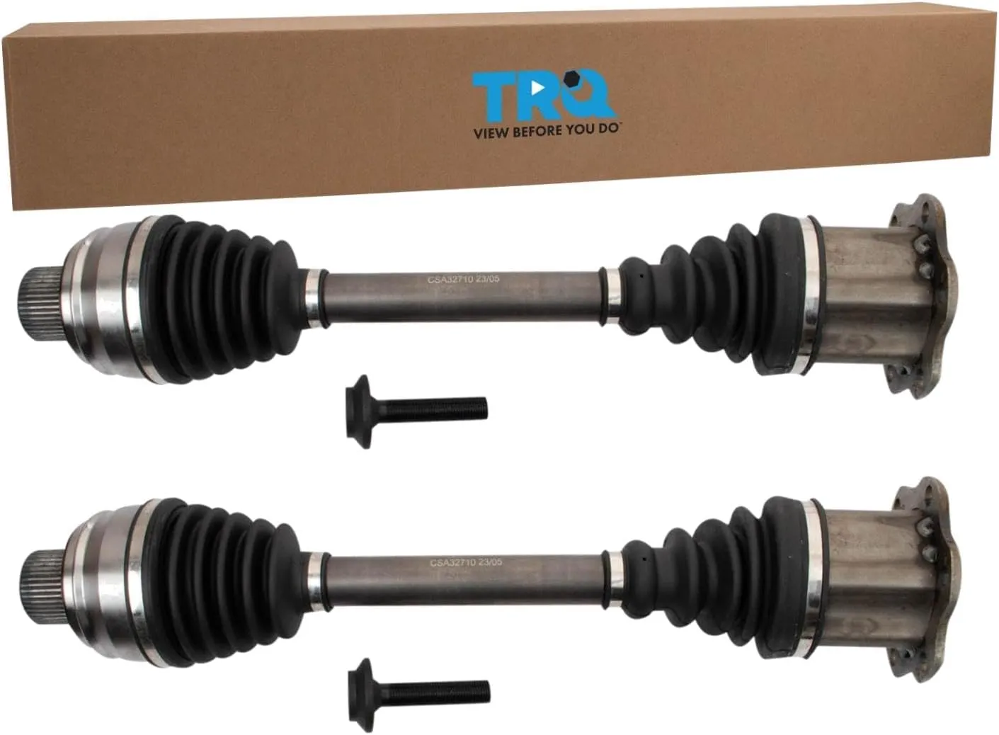 TRQ Front CV Axle Shaft Assembly Set Compatible with 2012-2018 Audi A6 Quattro A7 Quattro 2011-2018 A8 Quattro 2009-2015 Q5 2014-2018 RS7 2013-2018 S6 S7 S8 2014-2017 SQ5