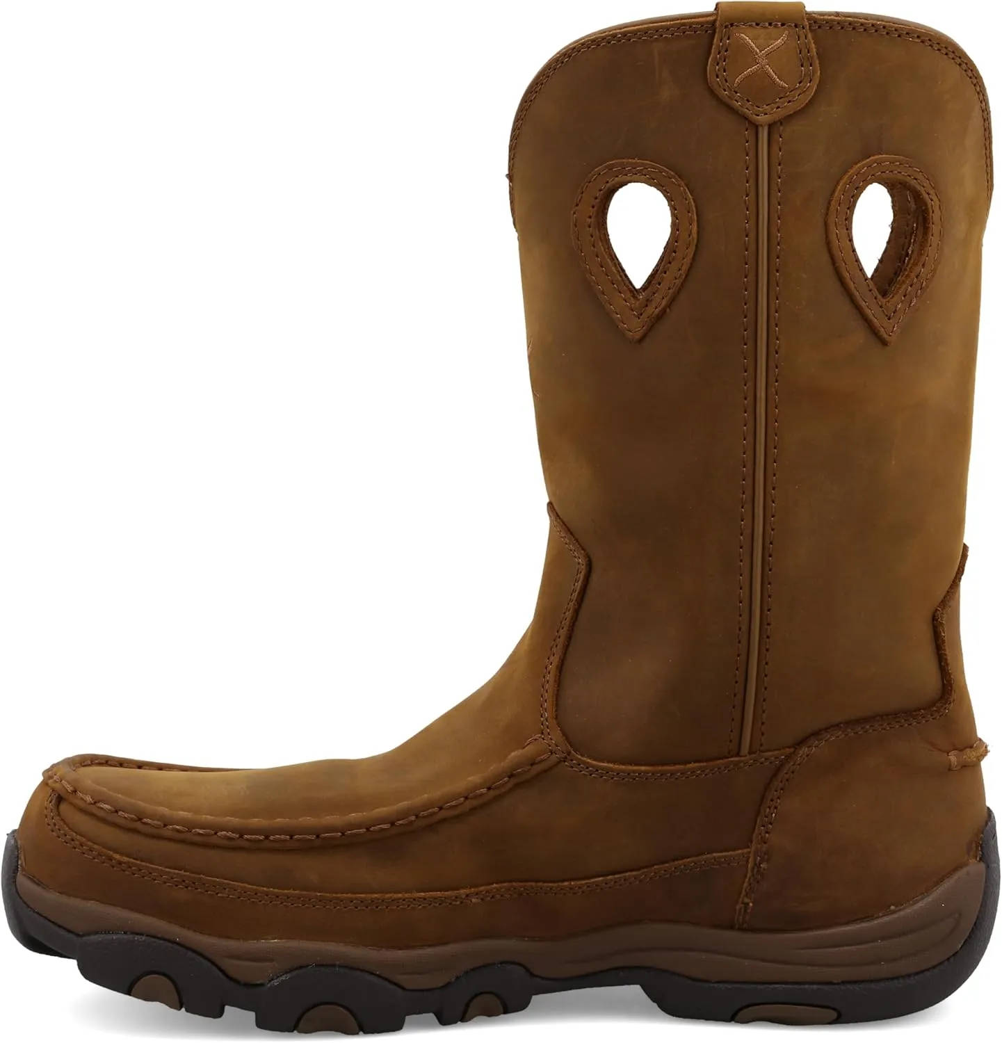 Twisted X Men's 11" Comp Toe Boot - Pull-On Cowboy Boots Made with Composite Safety Toe, Full-Grain Leather Vamp and Shaft, Toe Cap and Heel Kick, and Reinforced Pull Holes