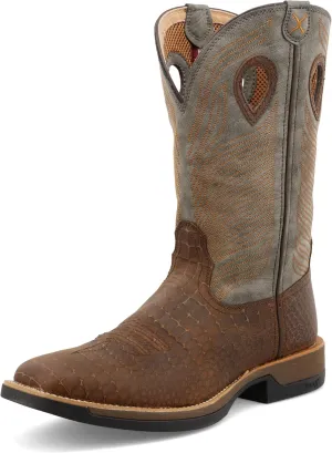 Twisted X Men's 11" Pull On Work Boot, Moc Toe Nano Toe with CellStretch