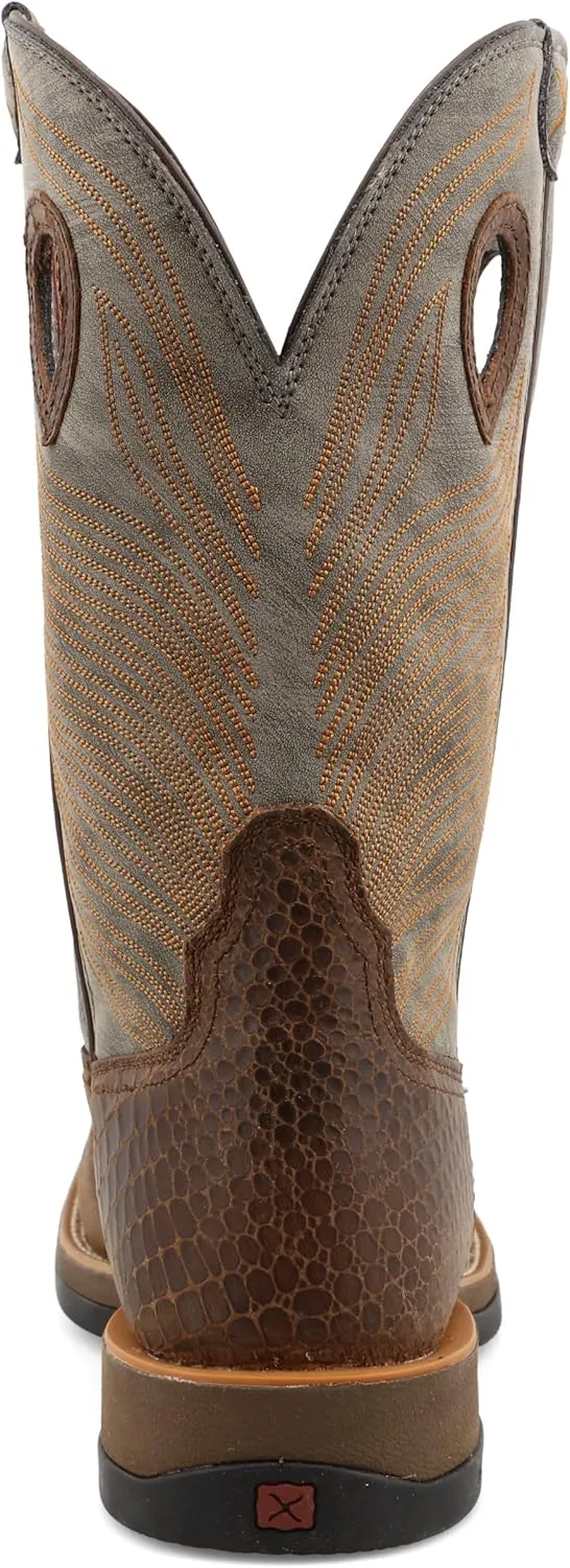 Twisted X Men's 11" Pull On Work Boot, Moc Toe Nano Toe with CellStretch