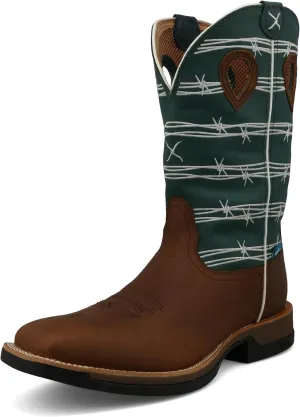 Twisted X Men's 11" Pull On Work Boot, Moc Toe Nano Toe with CellStretch