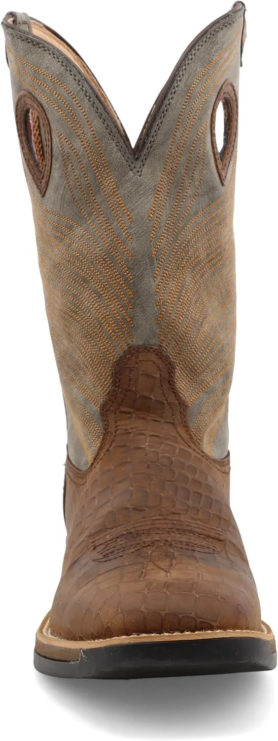 Twisted X Men's 11" Pull On Work Boot, Moc Toe Nano Toe with CellStretch