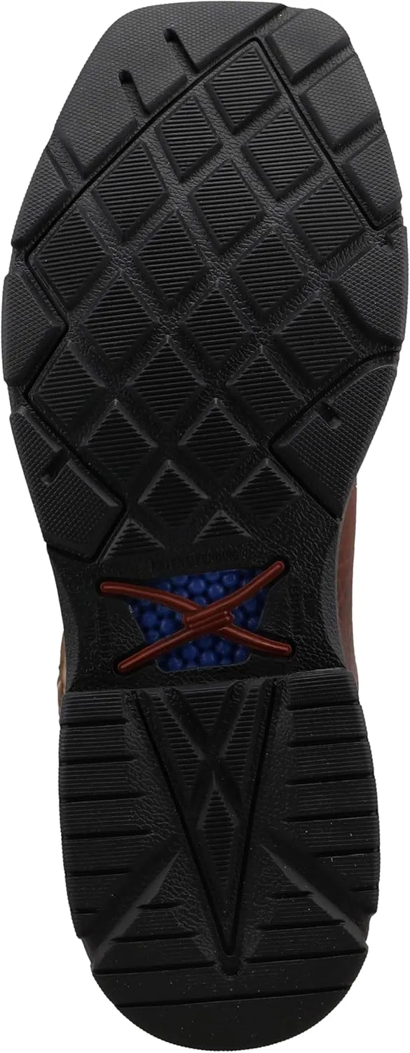 Twisted X Men's 12" Western Work Boot, Square Toe with CellStretch