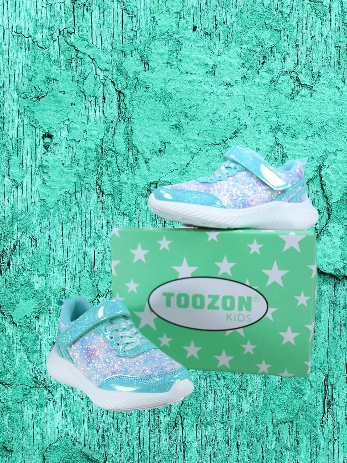 TZ Youth Kid's Girl's Glitter Fashion Sneakers Sparking Shiny Casual Athletic Walking Shoes