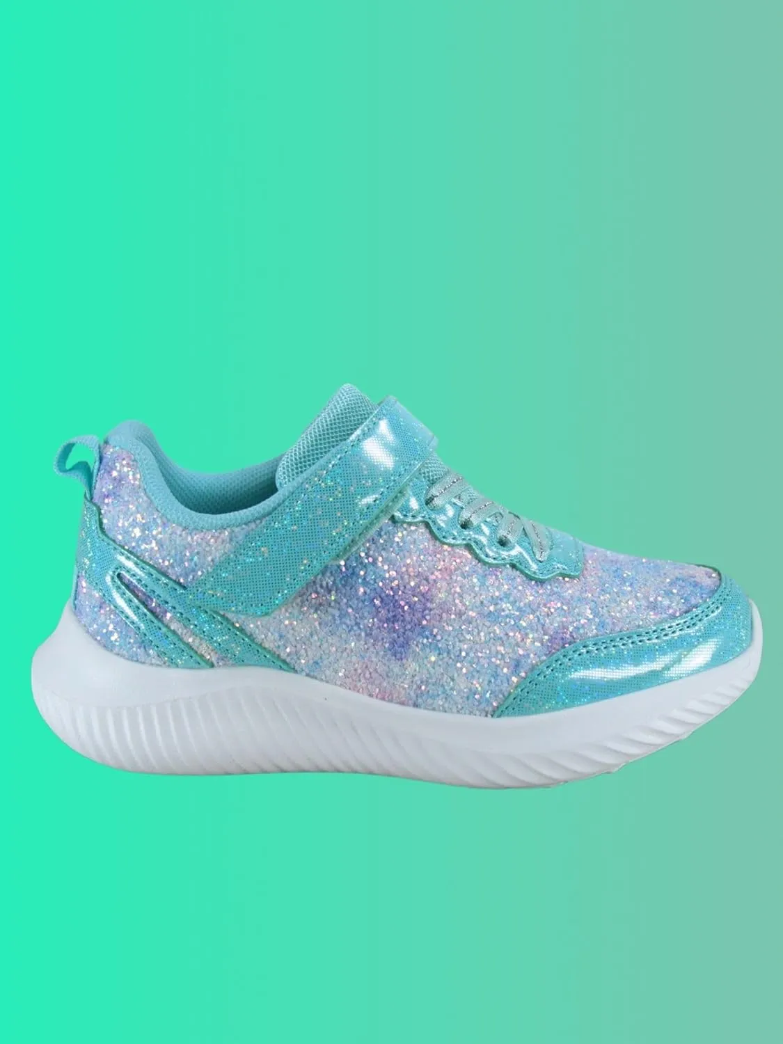 TZ Youth Kid's Girl's Glitter Fashion Sneakers Sparking Shiny Casual Athletic Walking Shoes