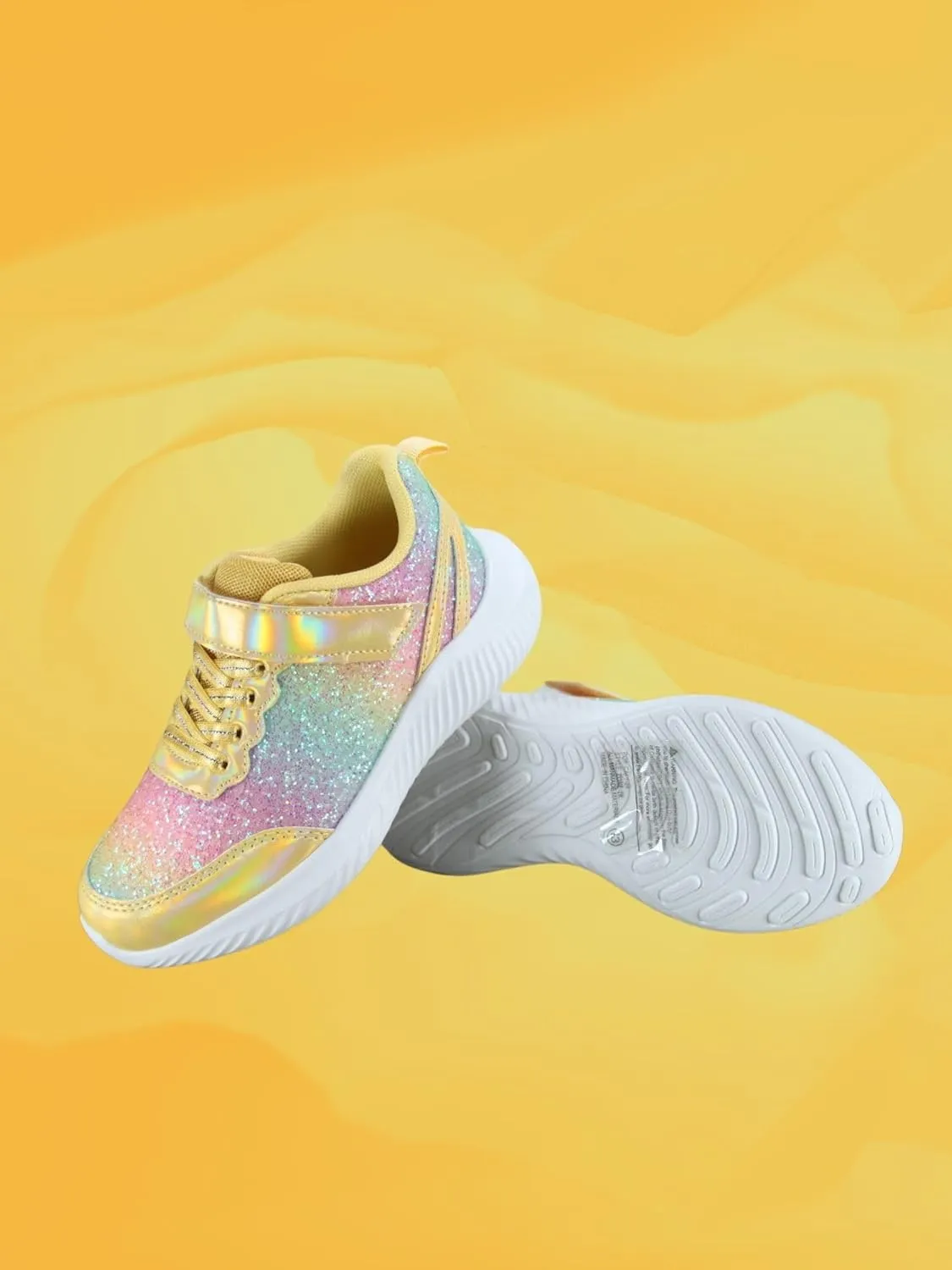 TZ Youth Kid's Girl's Glitter Fashion Sneakers Sparking Shiny Casual Athletic Walking Shoes