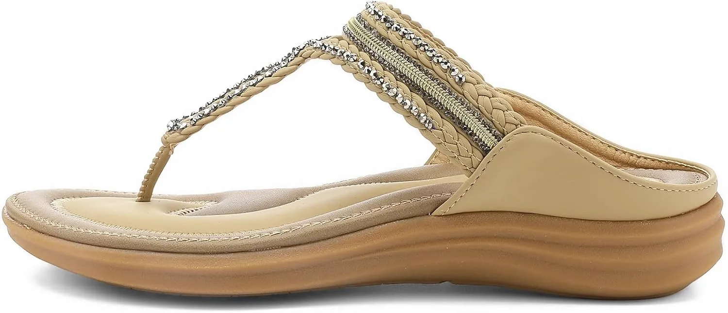UBFEN Womens Slides Walking Sandals Comfortable Platform Slip On Dressy Summer