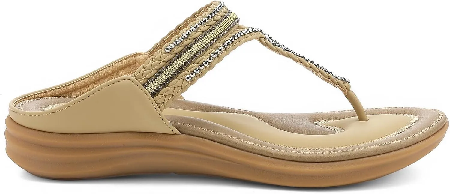 UBFEN Womens Slides Walking Sandals Comfortable Platform Slip On Dressy Summer