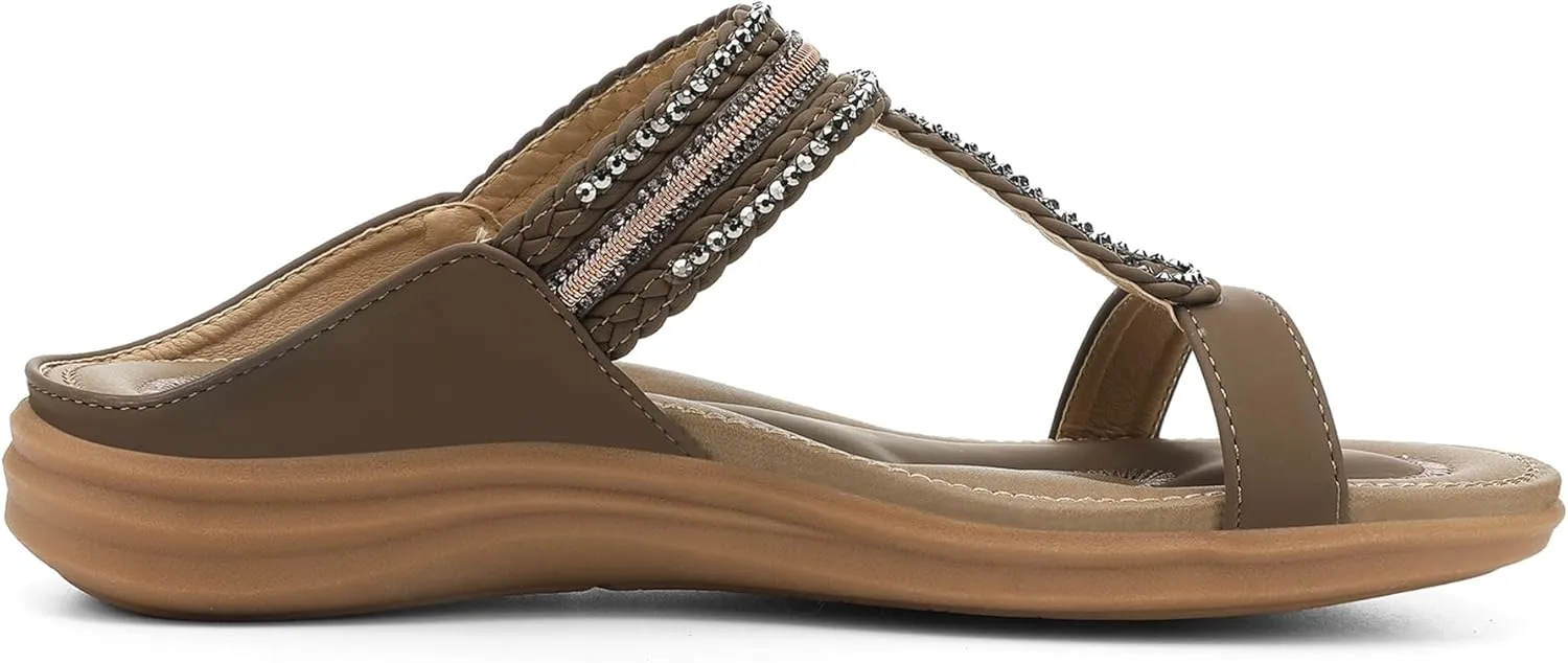 UBFEN Womens Slides Walking Sandals Comfortable Platform Slip On Dressy Summer