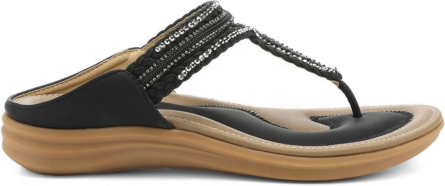 UBFEN Womens Slides Walking Sandals Comfortable Platform Slip On Dressy Summer