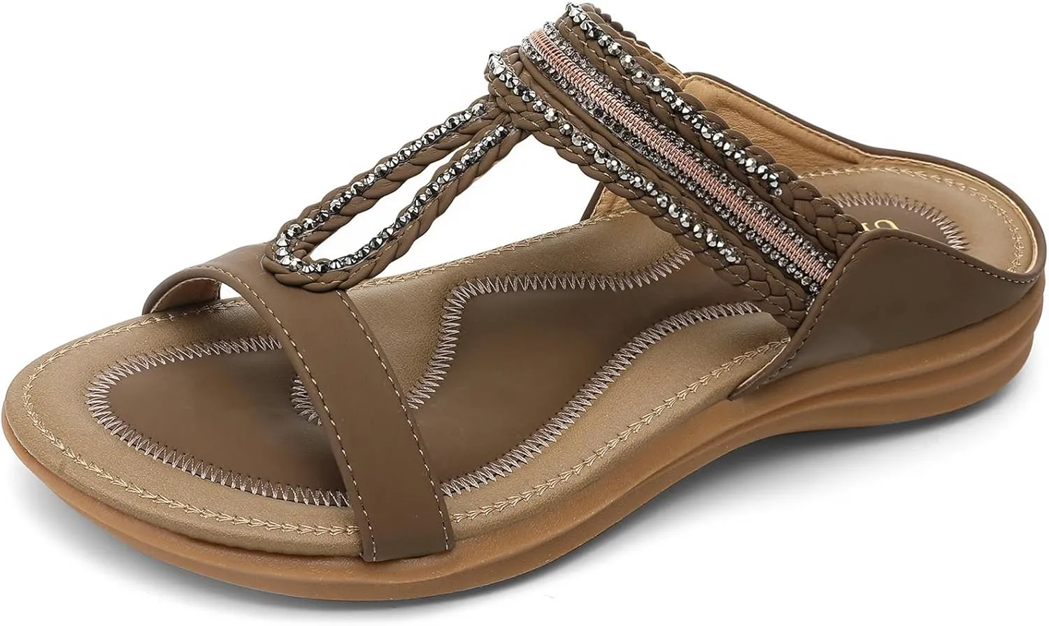 UBFEN Womens Slides Walking Sandals Comfortable Platform Slip On Dressy Summer