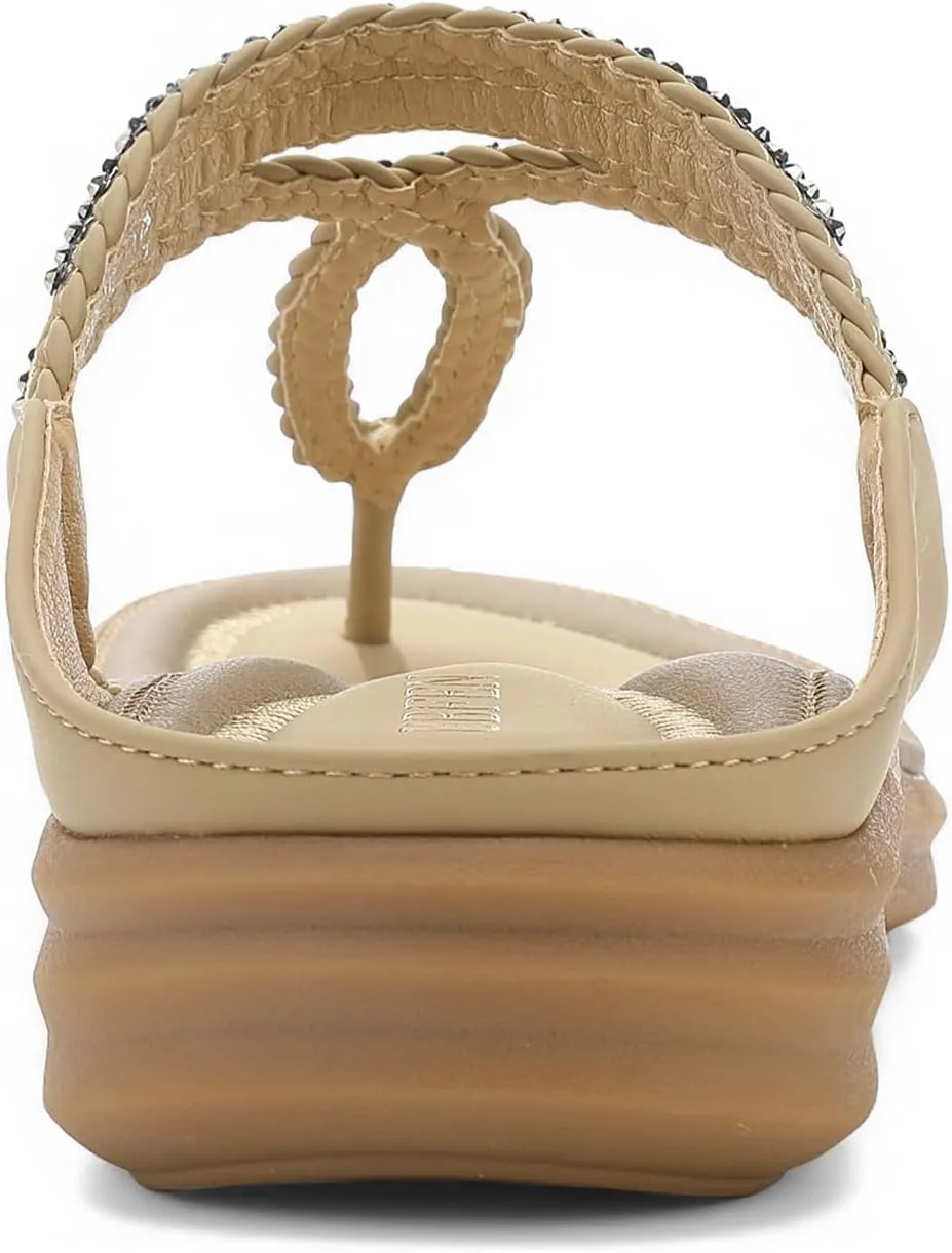 UBFEN Womens Slides Walking Sandals Comfortable Platform Slip On Dressy Summer