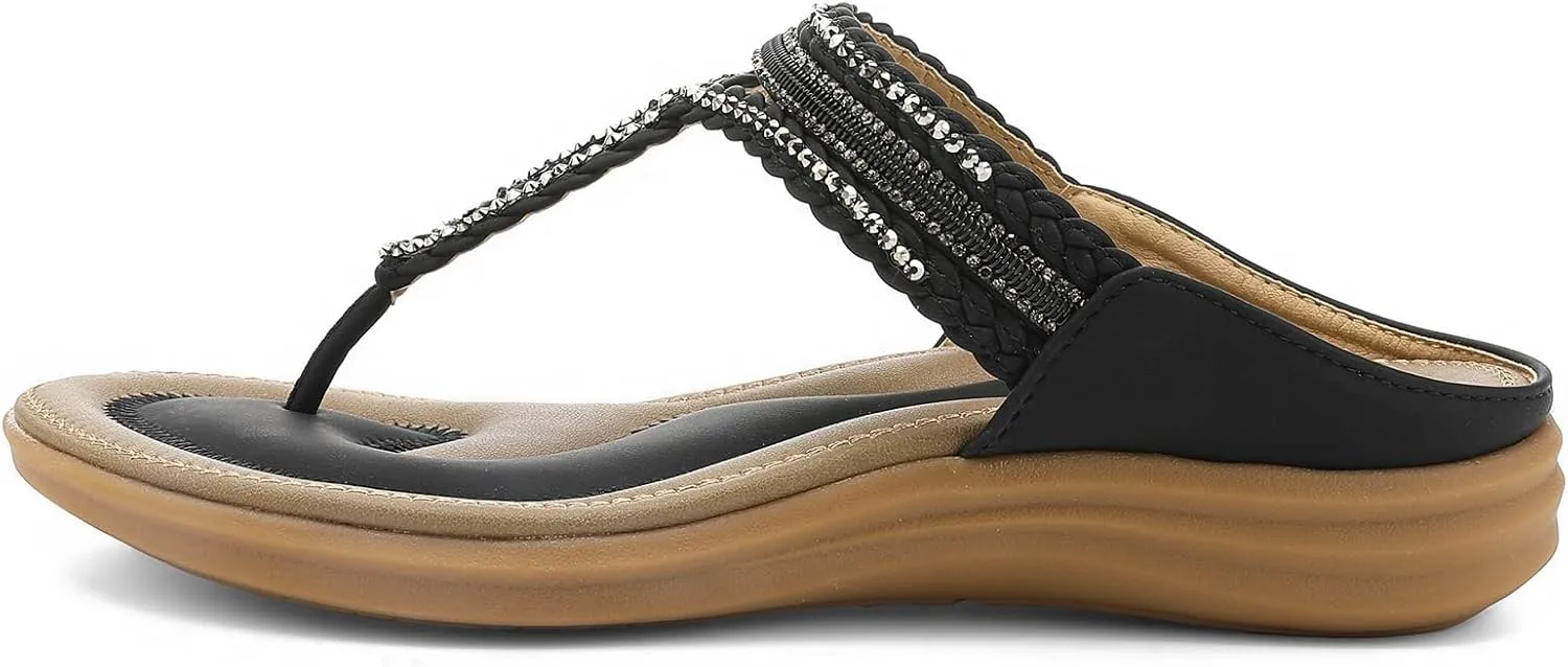 UBFEN Womens Slides Walking Sandals Comfortable Platform Slip On Dressy Summer