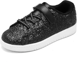 UUBARIS Girl's Glitter Tennis Sneakers - Fashion Sparkly Princess Shoes with Bling Walking Sneakers Sequin Design