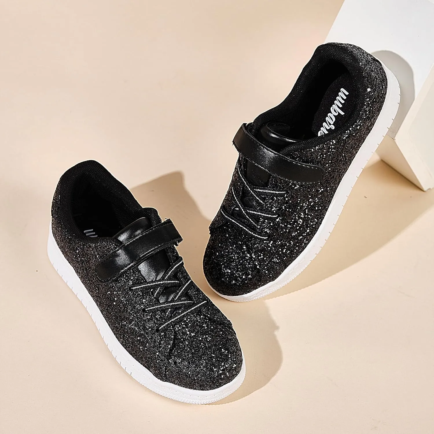UUBARIS Girl's Glitter Tennis Sneakers - Fashion Sparkly Princess Shoes with Bling Walking Sneakers Sequin Design