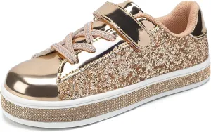 UUBARIS Girl's Glitter Tennis Sneakers - Fashion Sparkly Princess Shoes with Bling Walking Sneakers Sequin Design