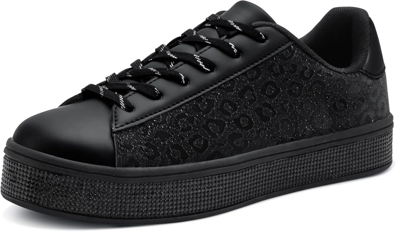 UUBARIS Women's Glitter Tennis Sneakers Neon Dressy Sparkly Sneakers Rhinestone Bling Wedding Bridal Shoes Shiny Sequin Shoes