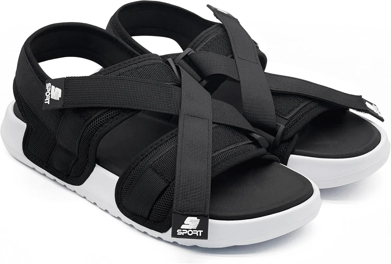 Walking Sandals for Men Summer Athletic Sandals Comfort With Back Strap Adjustable Open Toe Shoes Beach for Casual Travel Outdoor