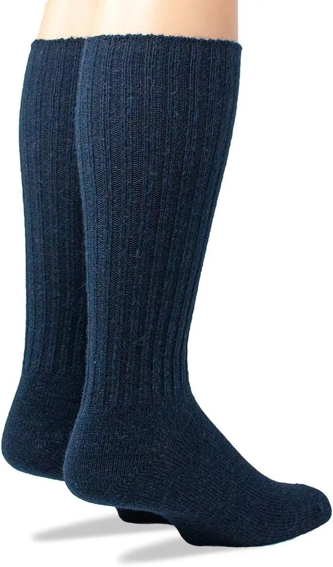 WARRIOR ALPACA SOCKS - Ribbed Casual Everyday Alpaca Wool Crew Socks For Men And Women