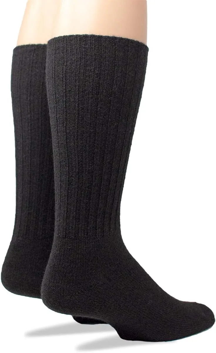 WARRIOR ALPACA SOCKS - Ribbed Casual Everyday Alpaca Wool Crew Socks For Men And Women