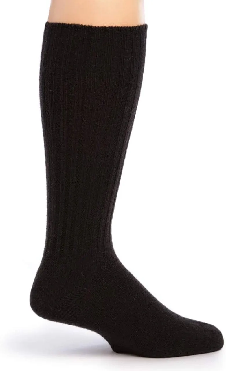 WARRIOR ALPACA SOCKS - Ribbed Casual Everyday Alpaca Wool Crew Socks For Men And Women