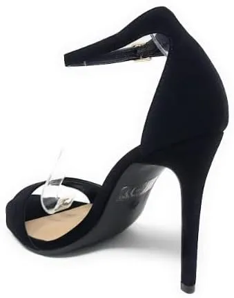Wild Diva Women's Tampa Round Toe Single Band Ankle Strap Stiletto High Heel Sandals