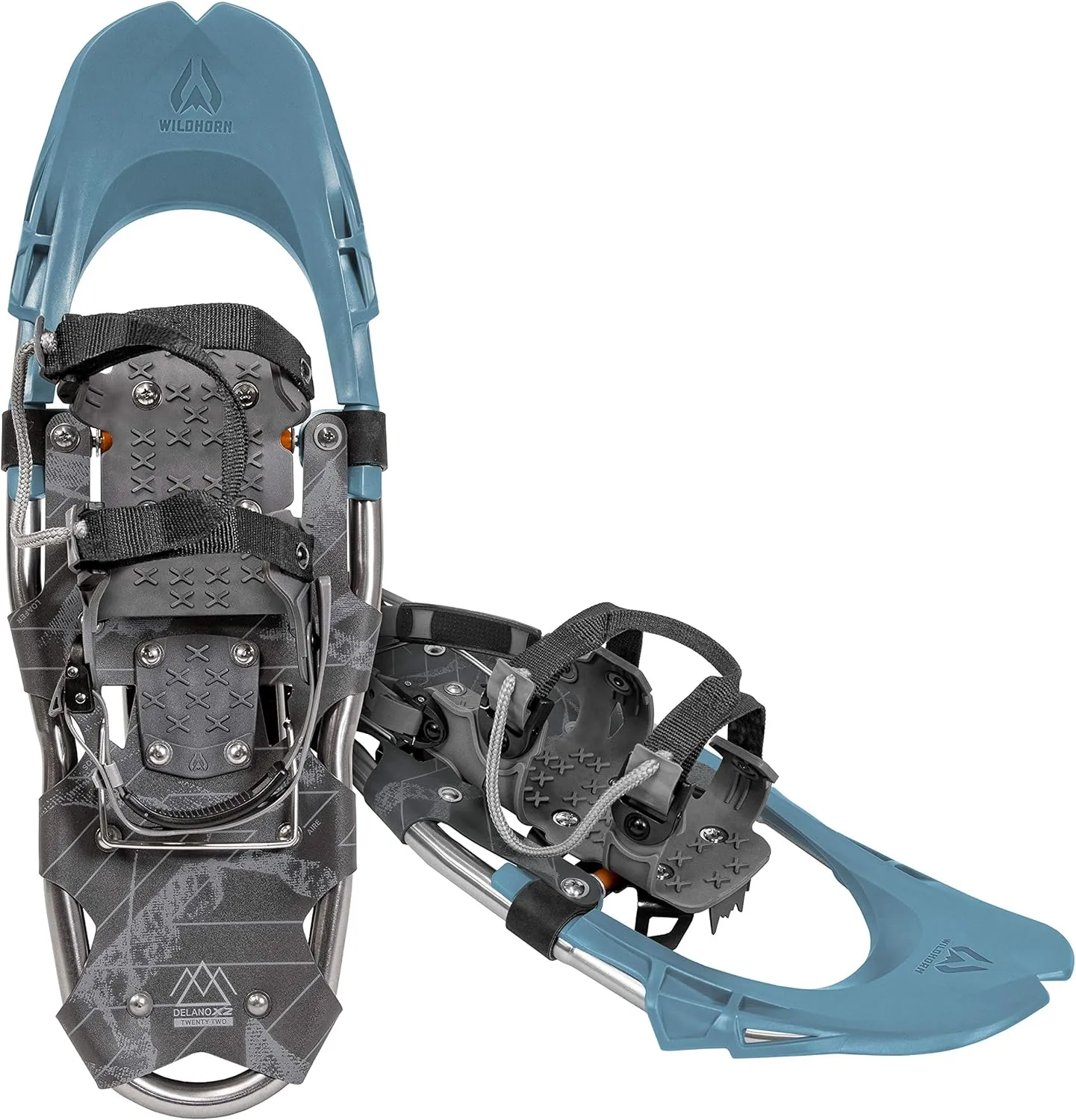 Wildhorn Delano Lightweight Snowshoes for Men 22/28 Premium Aluminum Frame Snowshoes for Women & Youth Adjustable Snow Shoes with Steel Grip Crampons