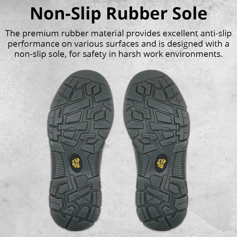 WOLF Work Boot | 100% Genuine Upper Leather | Oil, Slip, Heat, Chemical, Impact, Puncture Resistant | Electrical Hazards | Non-Slip Rubber Sole