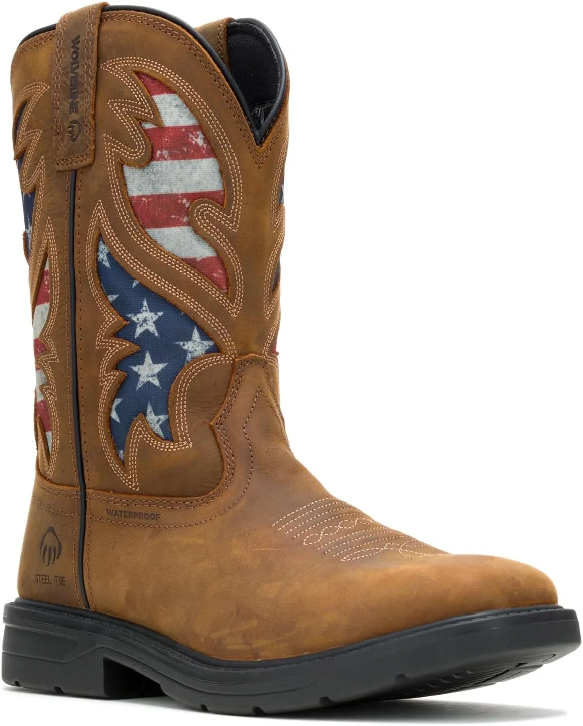 Wolverine Men's Rancher Flag Steel Toe Wellington Construction Boot